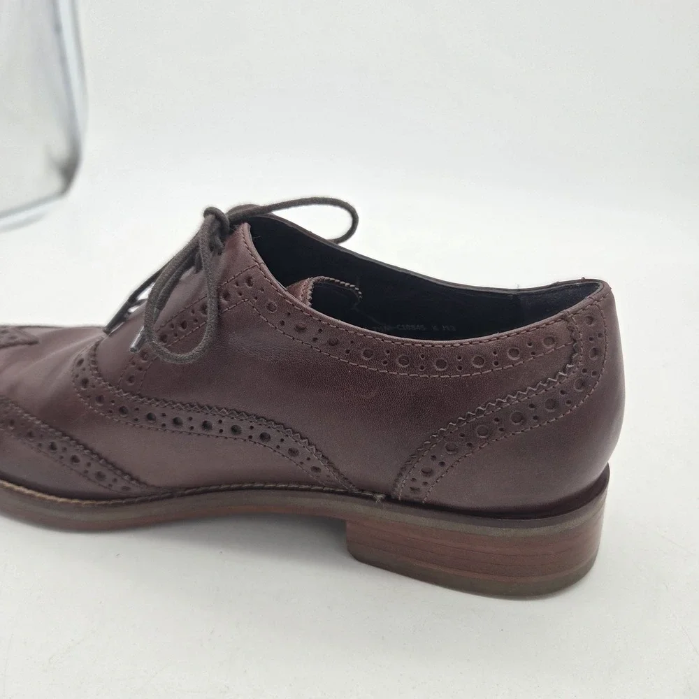 Cole Haan Air Madison Wingtip Men's US 7.5M Brown C10845 Leather Dress Shoes